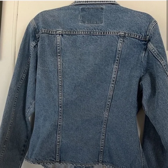 Vintage Faconnable Fitted  Bottom Down Denim Jean Jacket Size X-Large - Picture 3 of 5
